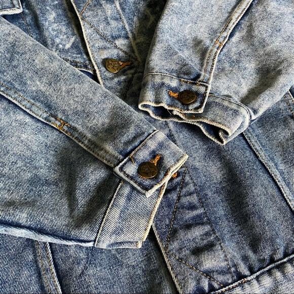 Texas Tuff Acid Wash 1988 Denim Jean Jacket Sz M - Picture 9 of 11